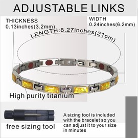 AddBili sparkly golden Bracelet for Women sparkly Colorful Bracelet for Women Women's chakra bracelets Healing Bracelet sparkly Gift for Women, Small, Created Opal