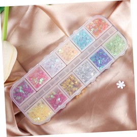 FOMIYES Colorful Heart Nail Art Stickers Easy Application DIY Decals for Creative Nail Designs Slot Sequins for Girls and Home Decoration