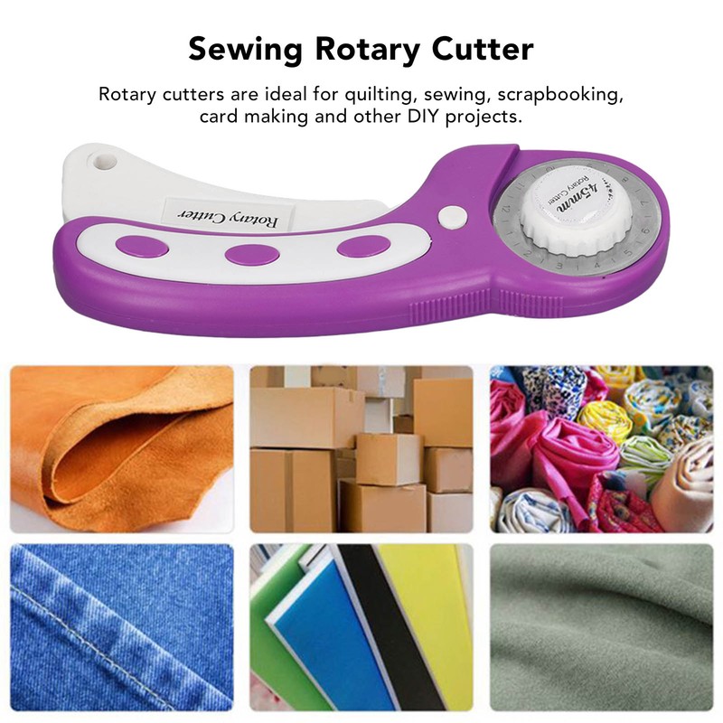 6pcs Purple Rotary Contour Cutter Set DIY Fabric Cutter Tools