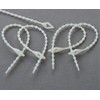 Honbay 100pcs White Plastic Repeated Beads Cable Tie Twist Tie