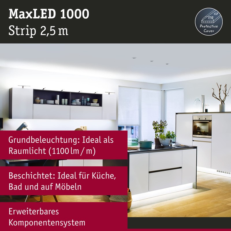 Paulmann 70553 LED Stripe MaxLED 1000 Daylight White 2.5 m