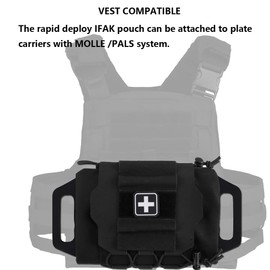 Tactical Medical Molle First Aid Pouch Two Piece System Micro Med kit Emergency Hunting Bag(Medium Size)