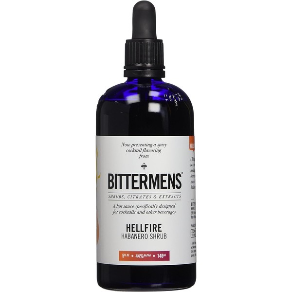 Bittermens Hellfire Habanero Shrub Cocktail Bitters, 5oz - For Modern Cocktails, A Hot Sauce Specifically Disigned for Cocktails and Other Beverages