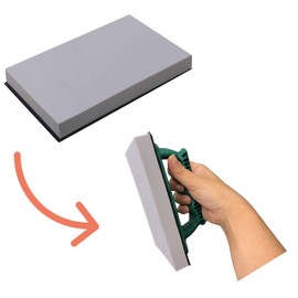 Spotamashii Large Size 1 Piece Can Be Used Only With Water, Will Not Crumble, Heavy Duty, Melamine Sponge, Replacement, Velcro Included, Hand Pad, Holder Attachable