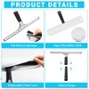 Willinglong Window Squeegee Cleaner with Long Handle(47in), 2 in 1