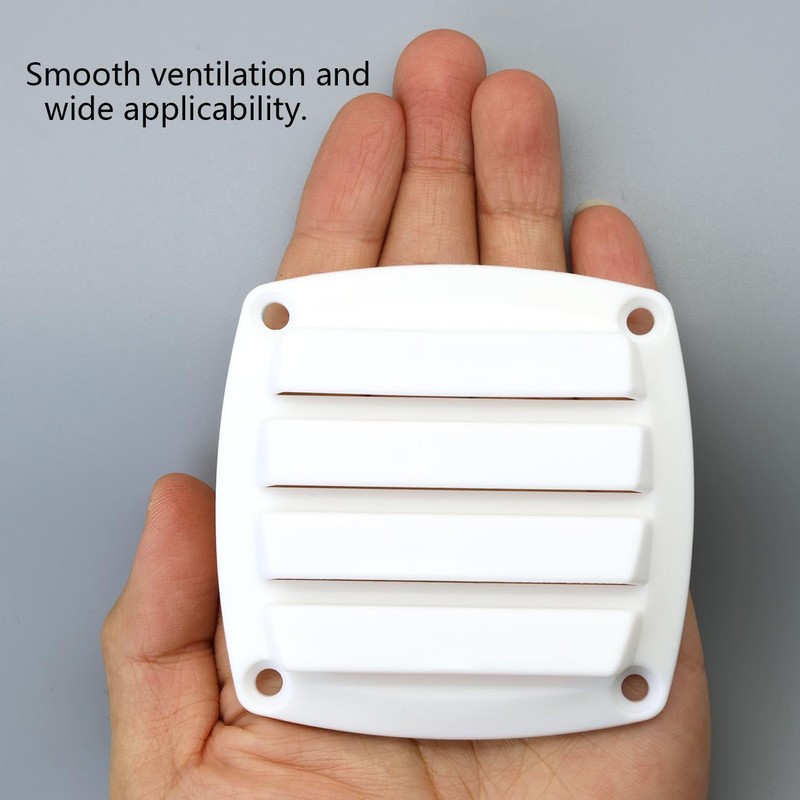 LEQMG Marine Boat Nylon Louvered White Flush Thru Vent