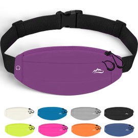 UPTARD Running Fanny Pack Whole Bag Reflective, Running belt for Women &Men,Sweatproof Phone Holder Workout, Running Waist Pack (purple)