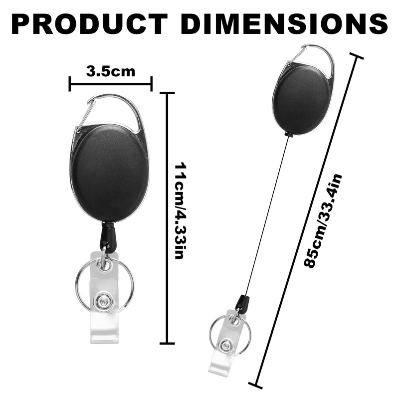 Pack of 5 Key Fobs, Extendable, Key Chain with Drawstring,
