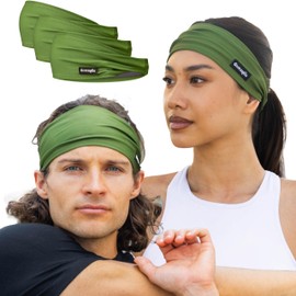 Sweatband for Men and Women - Unisex Headband That Wicks Moisture and Eliminates Excess Sweat - Durable & Long-Lasting - Running, Sports, Football, Triathlons, Construction, Yoga, Gym