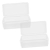 CIYODO 2pcs Stackable Plastic Storage Box with Lid Versatile Organizer