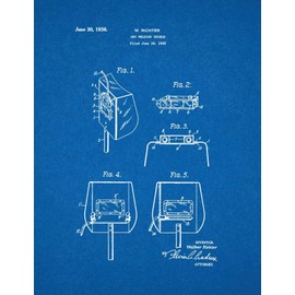 Arc Welding Shield Patent Print Blueprint (5" x 7") M15736
