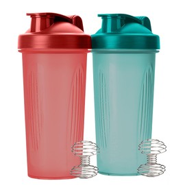 Mr. Pen- Shaker Bottles for Protein Mixes, 28 oz, 2 Pack, Blue & Red, Protein Shaker Bottle with Wire Whisk Ball, Shaker Cup, Mixer Bottle, Protein Shake Bottles, Protein Bottle, Protein Shake Bottle