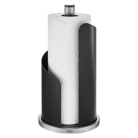 Gefu Curve 15703 Kitchen Roll Holder, Black: Standing Kitchen Roll Holder, Stable Stand