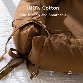 Infant Lounger, Baby Nest Cover for Baby Girls & Boys, Newborn Essentials for Baby 0-18+ Months, 100% Cotton Breathable (Brown, Cotton)