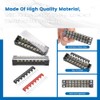 CGELE 6 Sets Terminal Blocks, 6Pcs 8/10/12 Positions 600V 15A