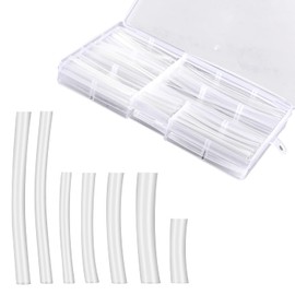 Gosknor 78 Pieces Repair Tool for Shoelace Tips Set, 7 Sizes Laces Ends Plastic Aglets Replacement for Trainers Basketball Shoes, transparent