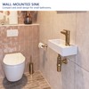 DeerValley DV-1V081RA Wall Mount Sink, Mini Rectangle Bathroom Sink, Small