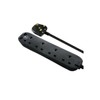 Masterplug Four Socket Power Surge Protected Extension Lead, Black