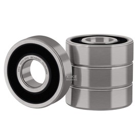 XIKE 6000-2RS Sealed Ball Bearings 10x26x8mm, Bearing Steel｜Pre-Lubricated｜Double Rubber Seals｜6000RS Deep Groove Ball Bearings, Pack of 4.