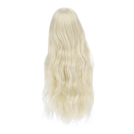 PATIKIL 9'' Long Hair Doll Wig, Soft Silk Toy Head Wig Hair Accessories for 15.5-17.5cm Head Circumference DIY Handmade, Light Gold