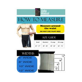 Alpha Medical Abdominal Binder for Men and Women | Postpartum Wrap | Stomach Support Wrap | Surgical Binder | Hernia Support Abdominal Binder | Post Surgery Stomach Wrap| Bariatric | Tummy Tuck | L0625 (10" High ; 38"-50" Around Waist)