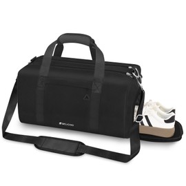 BELICOO Men's Sports Bag, 35 L Foldable Travel Bag with Shoe Compartment & Wet Compartment, Small Weekender Women for Holidays and Sports, Swimming Pool, Waterproof Gym Bag, Hand Luggage Bag, Swimming