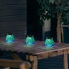 Starsoul Solar Lanterns Outdoor Waterproof, Elegant Blue Glass Mosaic Solar