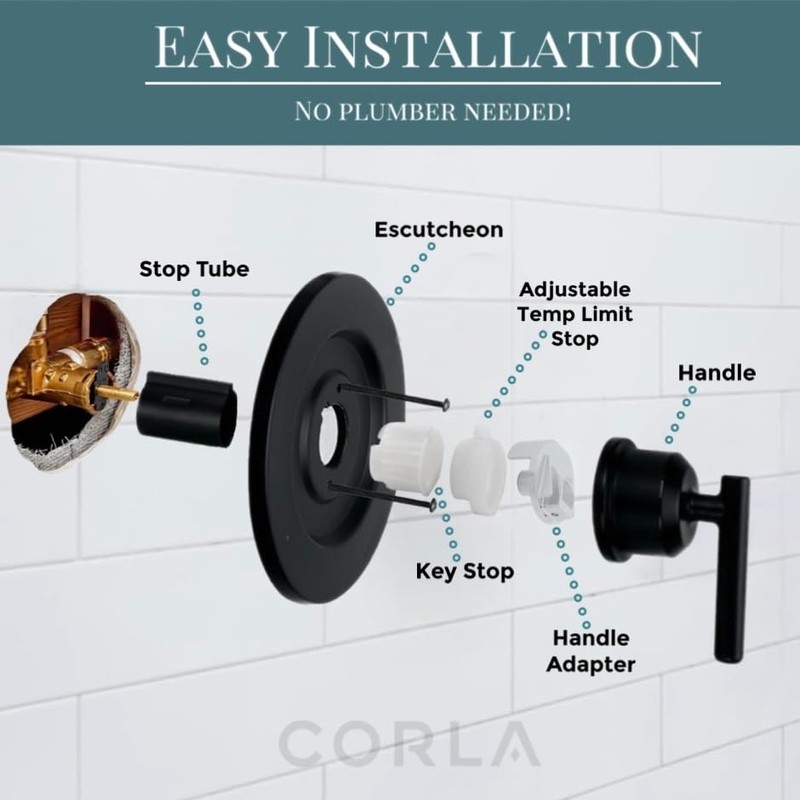 Corla Posi Shower Trim Replacement for Gibson Pressure-Balancing Modern One