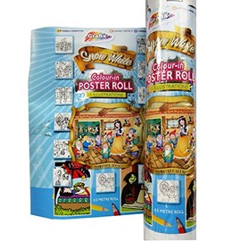 Grafix Färbung Plakat Rolle - Snow White - 4,5 Meter - 15 Große Abbildungen