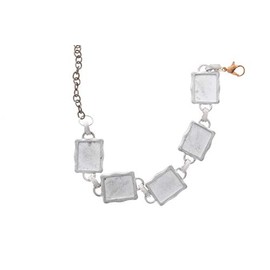 HHH Designs Metal Bezel Bracelet (Cast) for Resin or embedding art or stones, sold by each, per finish (Natural Metal (unplated))