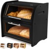 Arise Stylish Bamboo Bread Box for Kitchen Countertop, Extra Large