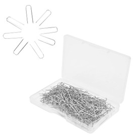 200 Alfileres de Costura en Forma de U, Horquilla de Acero Inoxidable, Doble Bloqueo, Rectos Multiusos (23mm)
