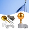 SagaSave Flagpole Top Replacement Kits Gold Aluminum Alloy Flagpole Ball