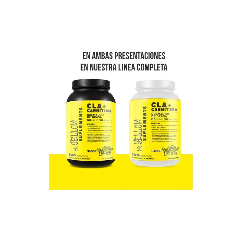 Mr Yellow 1kg Supplements Cla Carnitina 100serv Sabores
