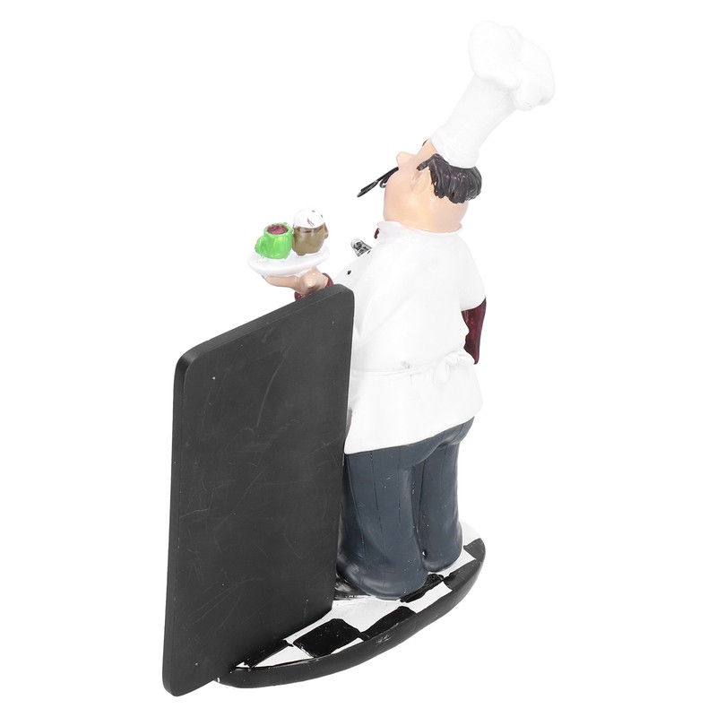 Resin Mustache Chef Figurine Fashion Small Ornaments Message Board Food