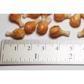 MonsterMagnets Barbi Dollhouse Miniature Food Mini Chicken Turkey Leg Drumstick BBQ Lot 👻🧲6pc