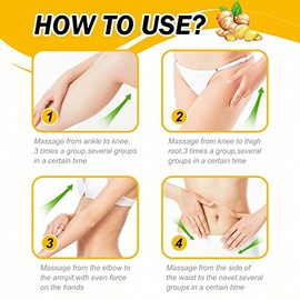 ALIVER- Crema quemagrasas para adelgazar rápido para mujeres, crema adelgazante de jengibre que quema la grasa corporal del estómago, celulitis