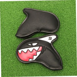 .Golf Headcovers Shark Golf Iron Head Cover Clubs Protect Sleeve Golf Equipment 9PCS Black/