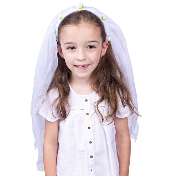 Dress Up America Kids Adorable White Bride Veil