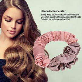 Rizador de Pelo sin Calor, Diadema Rizadora sin Calor, Rizador sin Calor, Tela, Rizadores de Pelo sin Calor para Dormir en Diadema Rizadora para Dormi