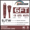 HONDERSON 3-Outlets Flat Plug Extension Cord Outlet Extender, UL Listed,