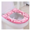 Vanki Winter Warm Toilet Seat Cover Red Flower1pcs