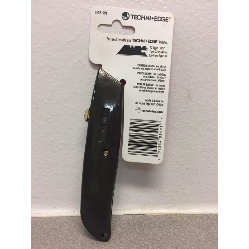 Techni Edge TE03-991 Retractable Knife Gray with 1 blade