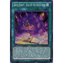 YU-GI-OH! / Abyss Script - Rise of The Abyss King (Secret) / Destiny Soldiers(DESO-EN027) / A English Single Individual Card