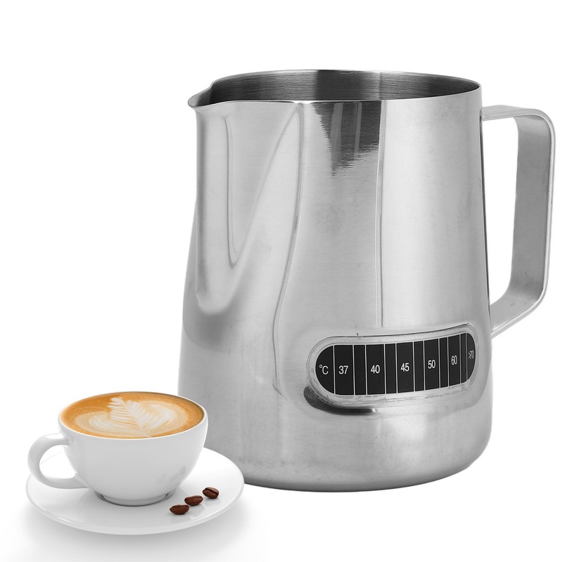 Milk Frother Cup 600ml Short Mouth Spout Milk Frothing Pitcher