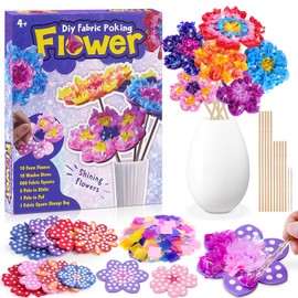 Craft Set Children from 6-4-5 Years Craft Girls 8 10 6 5 7 Years, Gifts for Girls Toys 5-12 Years Children's Birthday Flowers Craft Case Bouquet with Sequins Creative Set for Children