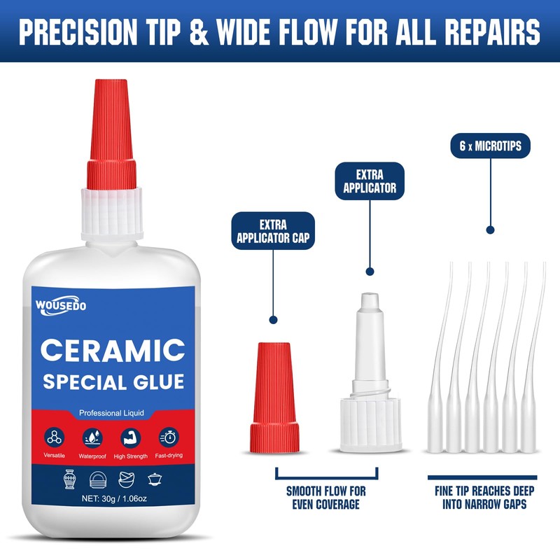 30g x 2 Pcs Ceramic Super Glue - Fast Setting