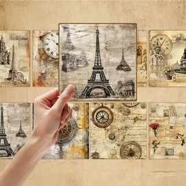 24 pages of decorative paper (Vintage Poster, 15*15cm)