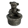 Torino Pewter Tooth Fairy Keepsake Box Teddy Bear 2" Tall