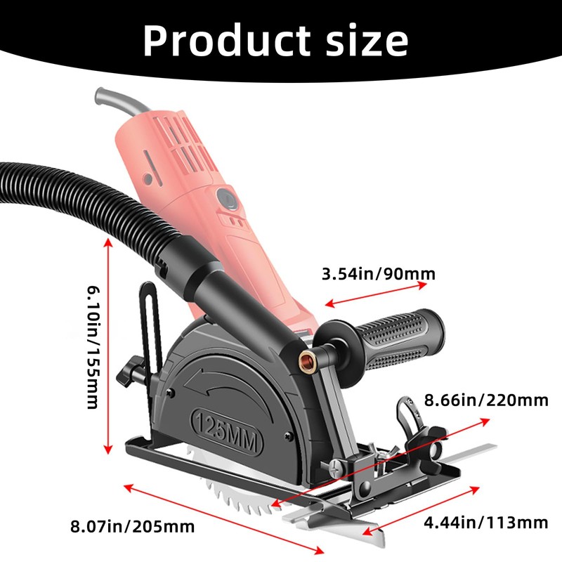 Guide Sledge Angle Grinder Holder Diameter 100/125 mm, Protective Frame